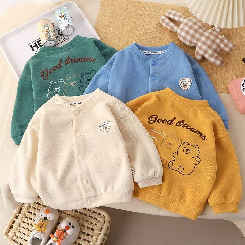 [in stock] children's spring and autumn new sweater coat children's sweater boys and girls cardigan baby long sleeve